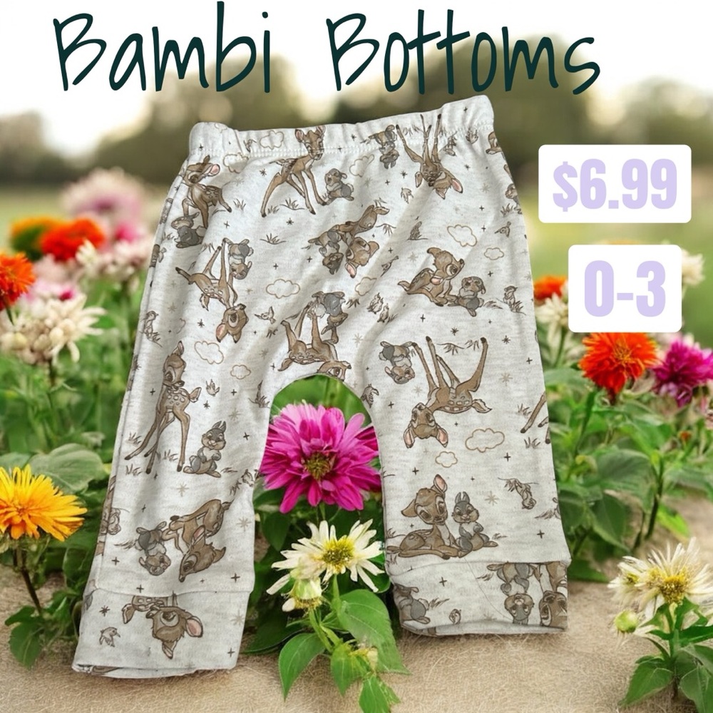 Disney Bambi Kids Bottoms - Light Gray